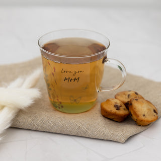 Love You Mom 13.5 oz Glass Cup