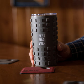 Best Dad 20 oz Travel Tumbler with 3D Silicone Wrap