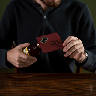 Best Brother 4" x 4" Bottle Opener Coaster