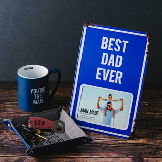 Best Dad 8" x 11.75" Tin Frame (Holds 6" x 4" Photo)