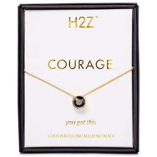 Courage Jet 16"-17.5" Necklace