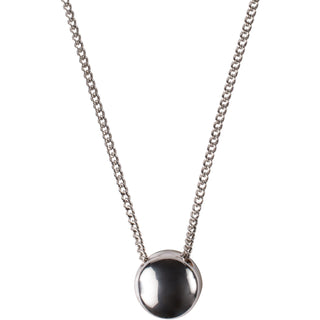 Aunt Jet 16"-17.5" Rhodium Necklace