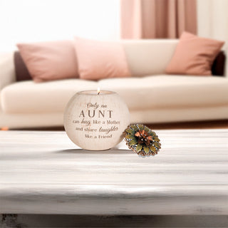 Aunt 4" Round Tealight Candle Holder