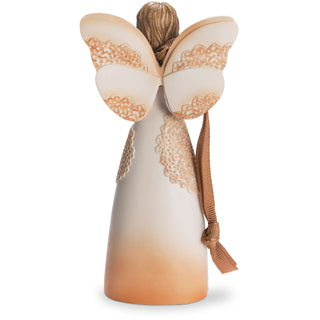 Grandmother 4.5" Angel Ornament Holding Flowers