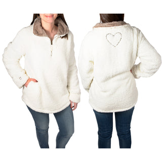 Grandma M Sherpa Pullover Sweatshirt