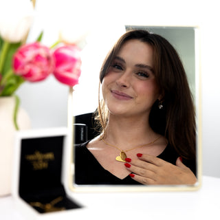 Believe 18.5" Gold Plated Engraved Necklace