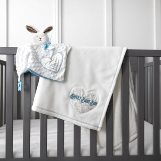 Somebunny Blue Lovey Lovey Blanket Bunny with Teether