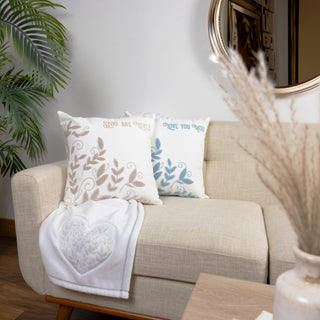Loved Vines - 16" Punch Needle Embroidered Pillow