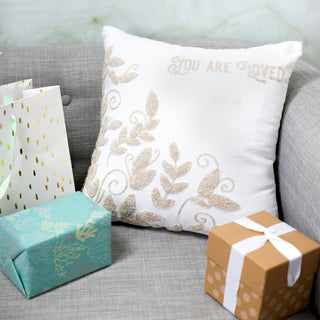 Loved Vines - 16" Punch Needle Embroidered Pillow