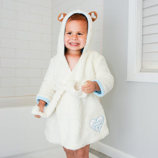 Beary Special Blue - 12-24 Months Toddler Bathrobe