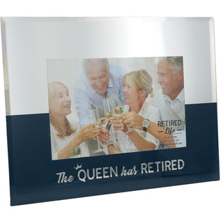 The Queen 9" x 7" Mirrored Glass Frame (Holds 6" x 4")