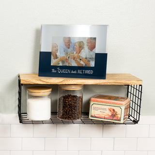 The Queen 9" x 7" Mirrored Glass Frame (Holds 6" x 4")