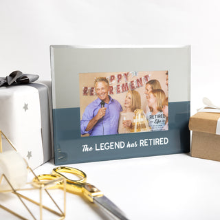 The Legend 9" x 7" Mirrored Glass Frame (Holds 6" x 4")