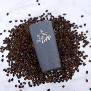 The Lake 20 oz Wood Finish Stainless Steel Travel Tumbler