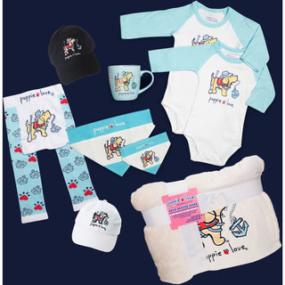 Lake 6-12 Months 3/4 Length Blue Sleeve Onesie