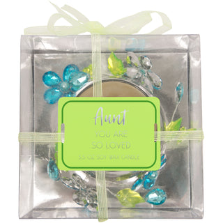 Aunt Blue Flower 3.5 oz 100% Soy Wax Candle Scent: Jasmine