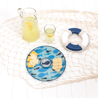 Lake 11.5" Glass Platter with Bowl