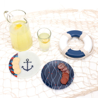 Lake 8" Glass Appetizer Plates (Set of 2)