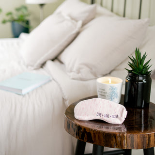 Love Knitted Eye Pillow Hot or Cold Gel Compress