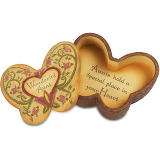 Aunt 3" x 3.75" Butterfly Keepsake Box