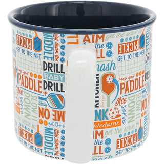 Pickleball Word Splash 18 oz Mug