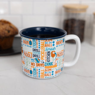 Pickleball Word Splash 18 oz Mug