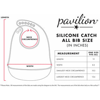 Green Silly Monster 12" Silicone Catch All Bib