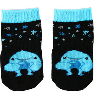 Blue Snack Monster 0-12 Month Non-slip Baby Socks