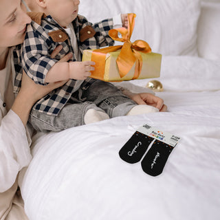 Orange Crawling Monster 0-12 Month Non-slip Baby Socks