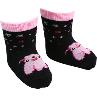 Pink Cupcake Monster 0-12 Month Non-slip Baby Socks