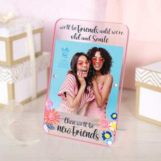 Friends 5.25" x 8" Acrylic Frame (Holds 4" x 6" or 5" x 7" Photo)