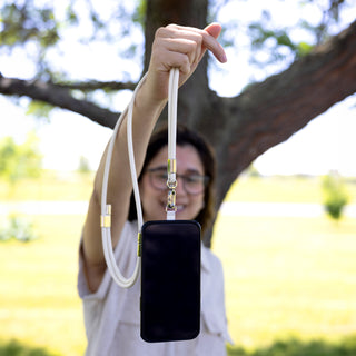 Ivory Adjustable Silicone Crossbody Phone Lanyard