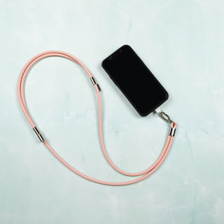 Pink Adjustable Silicone Crossbody Phone Lanyard