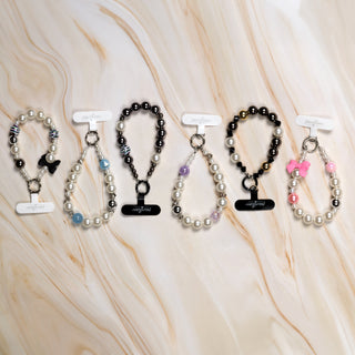 Gold Beaded Hands-Free Wrist Strap