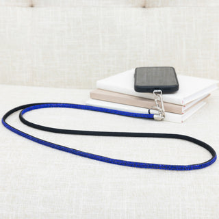 Cobalt Crossbody Soft Gemmed Phone Lanyard