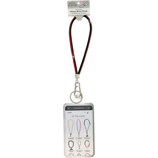 Red Wristlet Soft Gemmed Phone Wrist Strap
