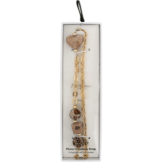 Gold Crystal Crossbody Beaded Gold Phone Chain