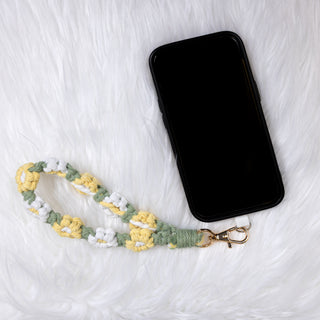 Daisy Wristlet Crocheted Hands-Free Wrist Strap