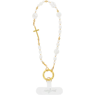 Cross Beaded Hands-Free Wrist Strap