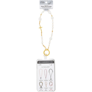 Cross Beaded Hands-Free Wrist Strap