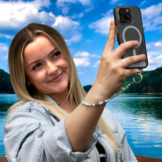 Lake Beaded Hands-Free Wrist Strap