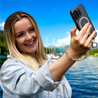 Nature Beaded Hands-Free Wrist Strap