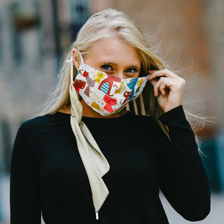 Gold Shimmer Mask Ties Set of 2 - 48" x 1.25"