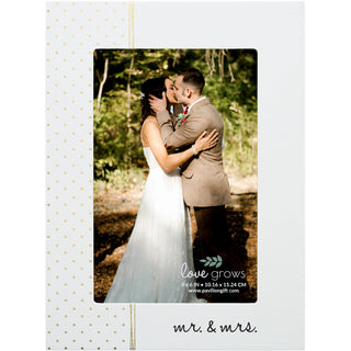Mr. & Mrs. 5.5" x 7.5" MDF Frame (Holds 4" x 6" Photo)