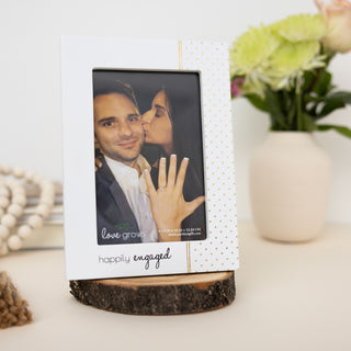 Happily Engaged 5.5" x 7.5" MDF Frame (Holds 4" x 6" Photo)