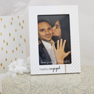 Happily Engaged 5.5" x 7.5" MDF Frame (Holds 4" x 6" Photo)