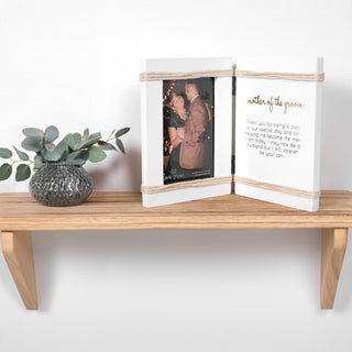 Mother Of The Groom 5.5" x 7.5" Hinged Sentiment Frame (Holds a 4" x 6" Photo)