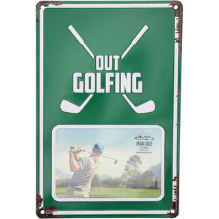 Out Golfing 8" x 11.75" Tin Frame (Holds 6" x 4" Photo)