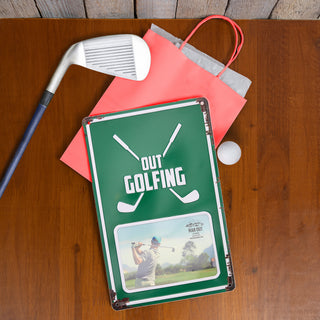 Out Golfing 8" x 11.75" Tin Frame (Holds 6" x 4" Photo)