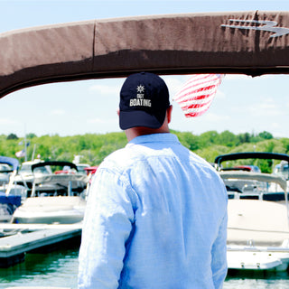 Out Boating Dark Blue Adjustable Hat